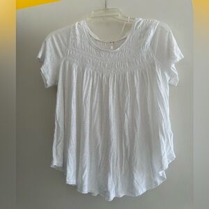 Free People Delicate White Smocked Women's Top size Small